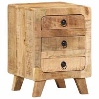 Nachtkastje 37x32x50 cm massief ruw mangohout