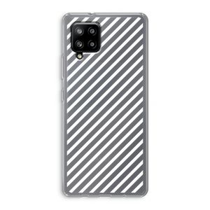 Strepen zwart-wit: Samsung Galaxy A42 5G Transparant Hoesje