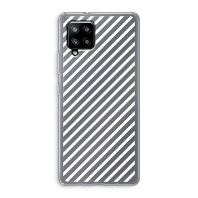 Strepen zwart-wit: Samsung Galaxy A42 5G Transparant Hoesje