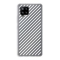 Strepen zwart-wit: Samsung Galaxy A42 5G Transparant Hoesje