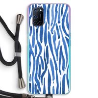 Blauwe nerven: Oppo A52 Transparant Hoesje met koord