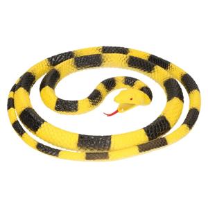 Speelgoed Slang- grote Python - zwart/geel - 137 cm - slangen