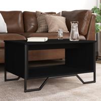 Salontafel 75x51x40 cm bewerkt hout zwart - thumbnail