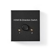 HDMI-Switch | 3 poort(en) | 1 x HDMI Input / 2x HDMI Input | 1x HDMI Output / 2x HDMI Output | 4K@60Hz | 6 Gbps | Metaal | Antraciet