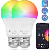 Lideka Slimme LED Smart Lampen - E27 - 9W - Set Van 2 - RGBW - Google, Alexa en Siri - thumbnail