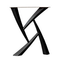Stalen Hashtag tafelpoot breedte 60 cm en hoogte 72 cm zwart