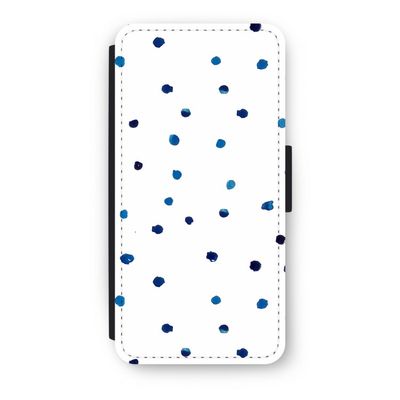 Blauwe stippen: iPhone 7 Flip Hoesje