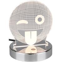 LED Tafellamp 3W Warm Wit 3000K RGBW Rond Mat Chroom Aluminium