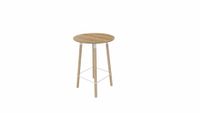 Tafel 9411 barhoogte - 80 cm. - Wit - Eiken YT49a - Beuken naturel