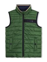 BOSS Kidswear gilet matelassé à design réversible - Vert - thumbnail