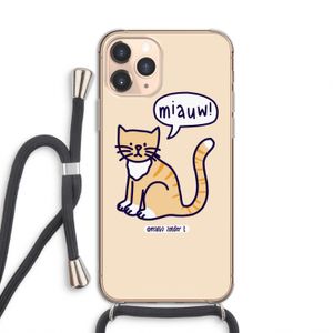 Miauw: iPhone 11 Pro Transparant Hoesje met koord