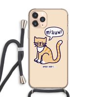 Miauw: iPhone 11 Pro Transparant Hoesje met koord