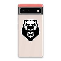 Angry Bear (white): Google Pixel 6 Transparant Hoesje