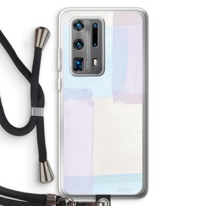 Square pastel: Huawei P40 Pro Plus Transparant Hoesje met koord