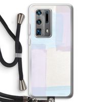 Square pastel: Huawei P40 Pro Plus Transparant Hoesje met koord