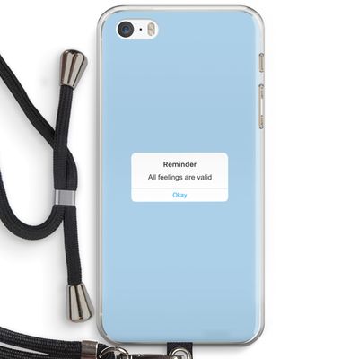 Reminder: iPhone 5 / 5S / SE Transparant Hoesje met koord