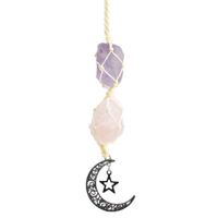 Ruwe Edelsteen Maan Hanger Verrassing (20 cm)