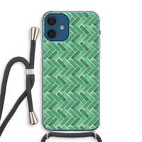 Moroccan tiles 2: iPhone 12 Transparant Hoesje met koord