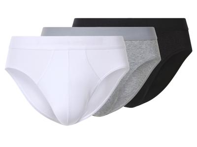 esmara Men Set van 3 heren onderbroeken (Zwart/grijs/wit, L) esmara Men Set van 3 heren onderbroeken (Zwart/grijs/wit, L)