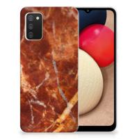 Samsung Galaxy A02s | TPU | Siliconen hoesje | Marmer Bruin