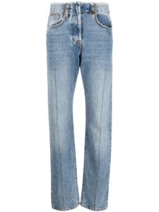 Jacquemus jean droit à patch logo - Bleu