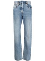 Jacquemus jean droit à patch logo - Bleu