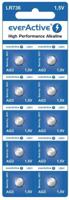 EverActive mini alkalinebatterijen G3 LR736 LR41 - blisterverpakking van 10 stuks.