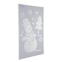 Kerst raamsjabloon - sneeuwpop plaatjes - 54 cm - raamdecoratie - raamversiering