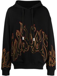 Haculla hoodie en coton Up In Flames à détail de clous - Noir