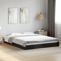 Bedframe zonder matras 160x200 cm spaanplaat zwart - thumbnail