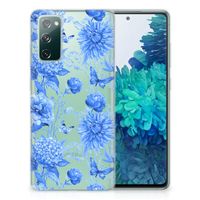 TPU Case voor Samsung Galaxy S20 FE Flowers Blue - thumbnail