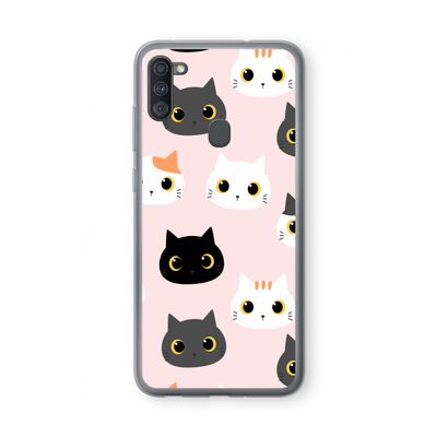 Katten: Samsung Galaxy A11 Transparant Hoesje