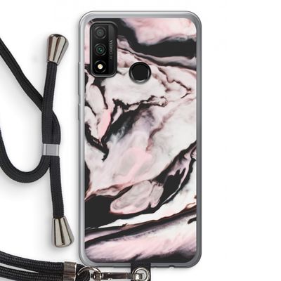 Roze stroom: Huawei P Smart (2020) Transparant Hoesje met koord