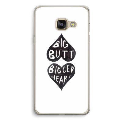 Big butt bigger heart: Samsung A3 (2017) Transparant Hoesje