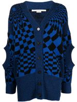 Stella McCartney cardigan à découpes - Bleu - thumbnail