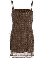 Alexander Wang bead-embellished mini dress - Marron