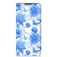 Smart Cover voor OPPO A96 | A76 Flowers Blue
