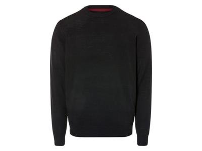 LIVERGY Heren merino wollen trui (XL, Zwart)