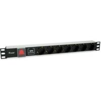Equip 333309 energiedistributie 7 AC-uitgang(en) 1U Zwart, Zilver