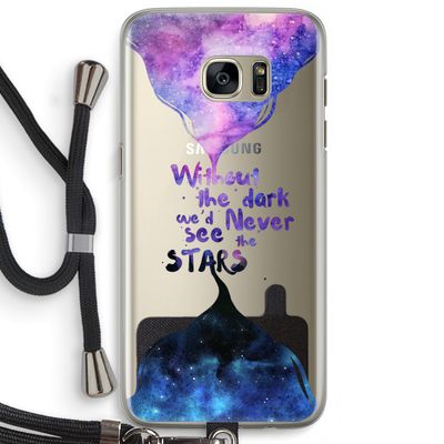 Stars quote: Samsung Galaxy S7 Edge Transparant Hoesje met koord