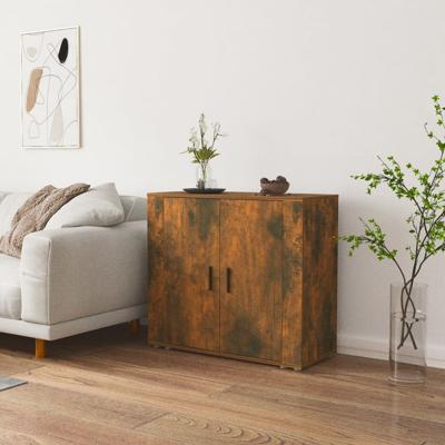 Dressoir 80x33x70 cm bewerkt hout gerookt eikenkleurig