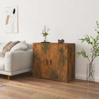 Dressoir 80x33x70 cm bewerkt hout gerookt eikenkleurig