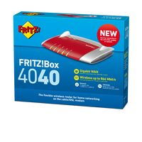 FRITZ! Box 4040 draadloze router Gigabit Ethernet Dual-band (2.4 GHz / 5 GHz) Rood - thumbnail