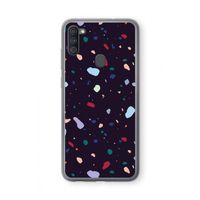 Dark Rounded Terrazzo: Samsung Galaxy A11 Transparant Hoesje Dark Rounded Terrazzo: Samsung Galaxy A11 Transparant Hoesje