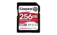 Kingston Technology 256GB Canvas React Plus SDXC UHS-II 280R/150W U3 V60 voor Full HD/4K - thumbnail