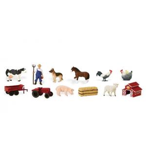 Speelgoed boerderij figuren - 12x - Plastic - speelfiguren - dieren