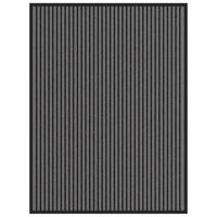 Deurmat 90x120 cm gestreept zwart en grijs