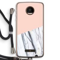 A touch of peach: Motorola Moto Z Force Transparant Hoesje met koord