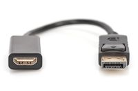 Digitus AK-340408-001-S DisplayPort / HDMI Adapter [1x DisplayPort stekker - 1x HDMI-bus] Zwart 15.00 cm - thumbnail