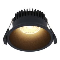 Finn Dimbare LED inbouwspot - 10 Watt - Plafondspot - 2700K warm wit - 900 Lumen - Binnen & buiten - Verzonken spot - Zwart